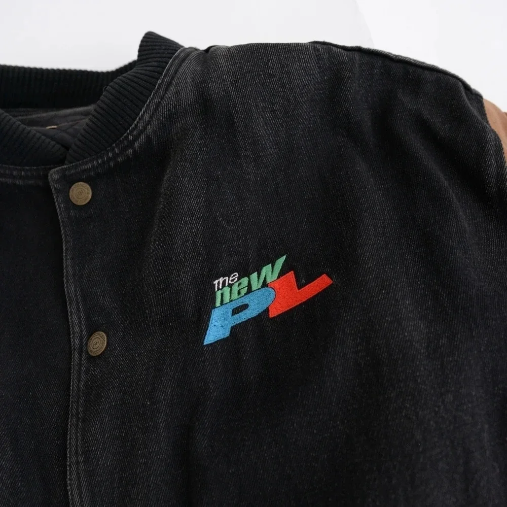 HH Co The New PL Logo - Vintage Western Concepts Black Brown  Denim Jacket - Picture 10 of 15